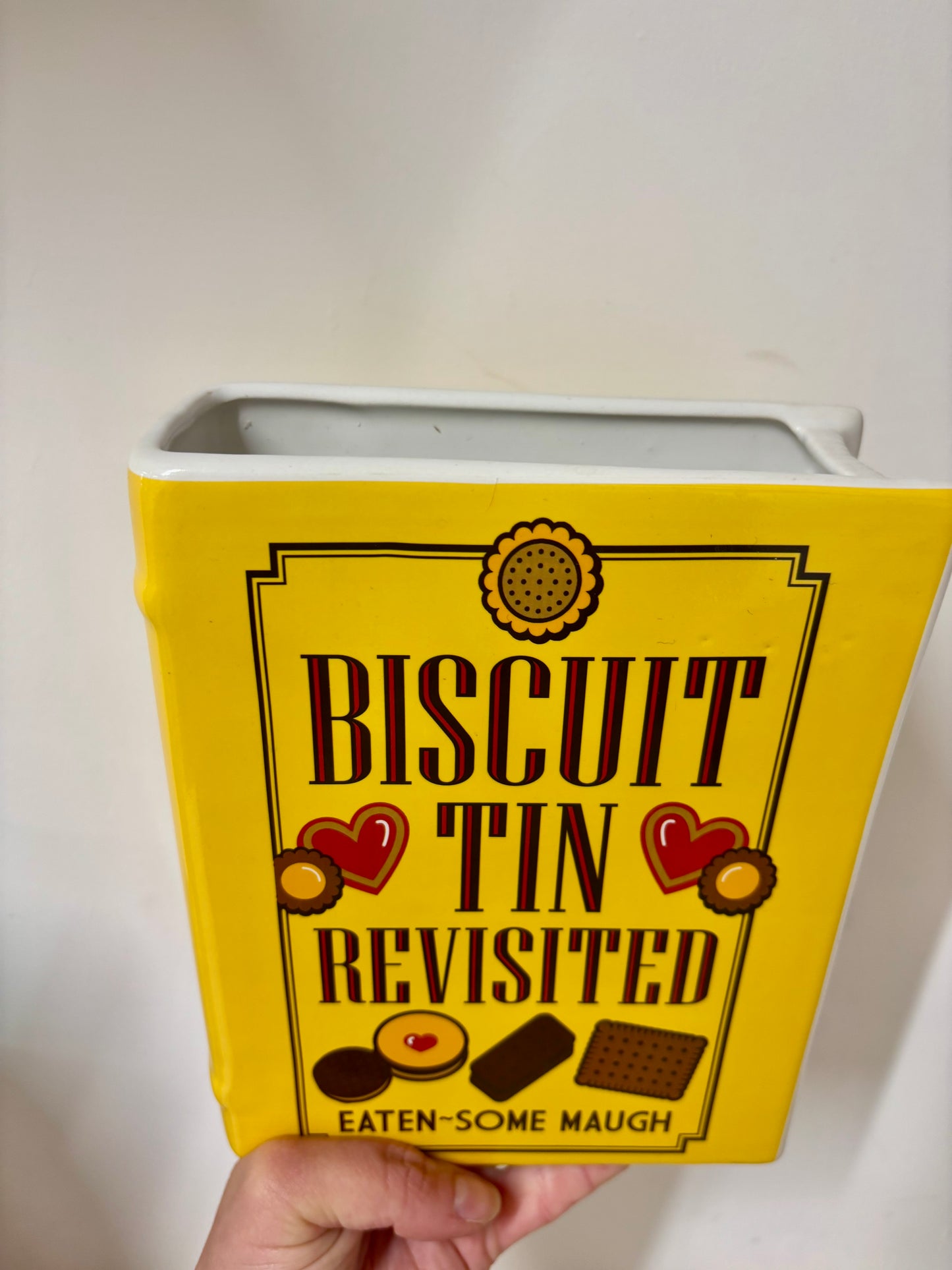 Bookcase biscuit tin