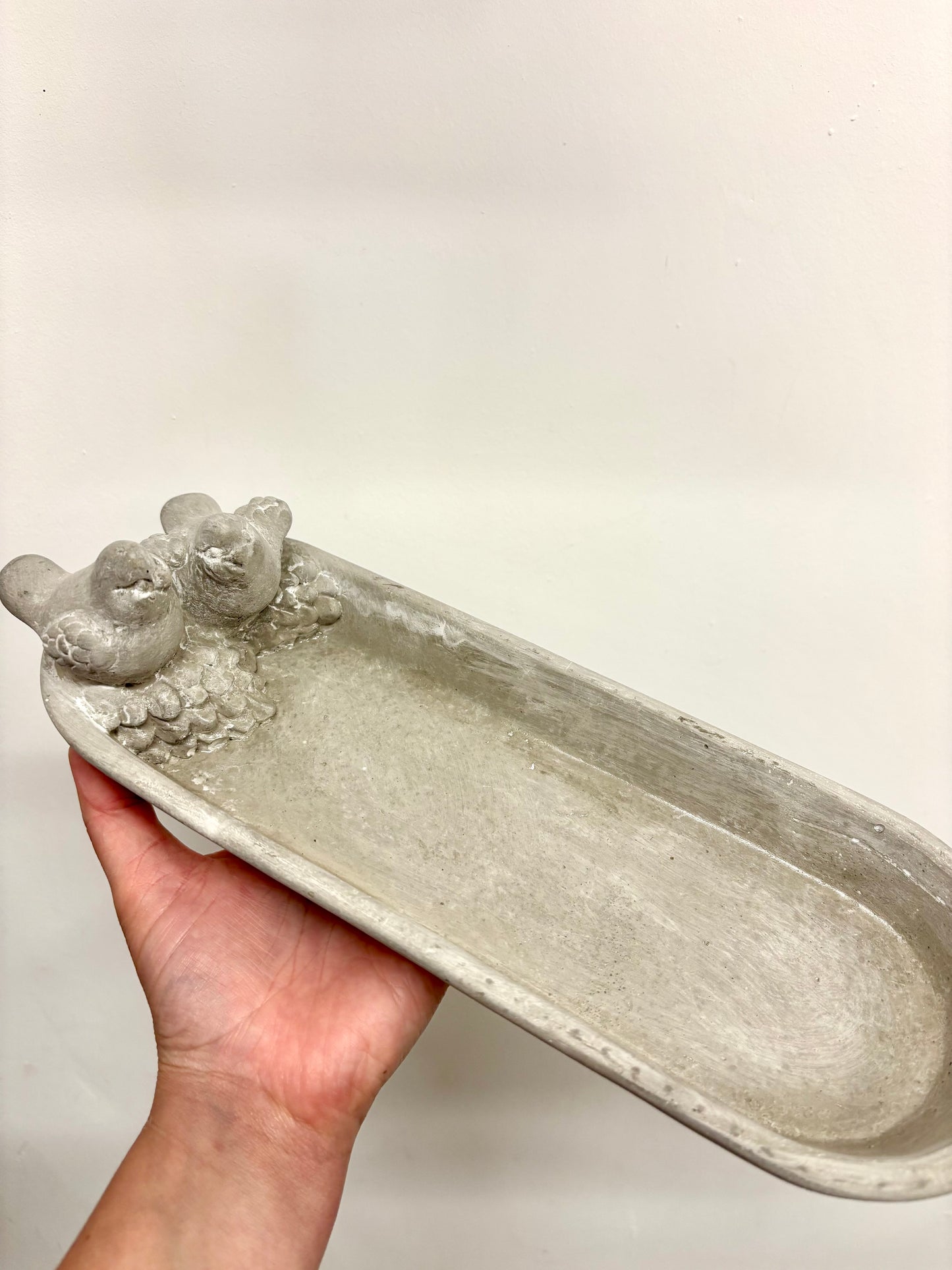 Concrete bird feeder/bath