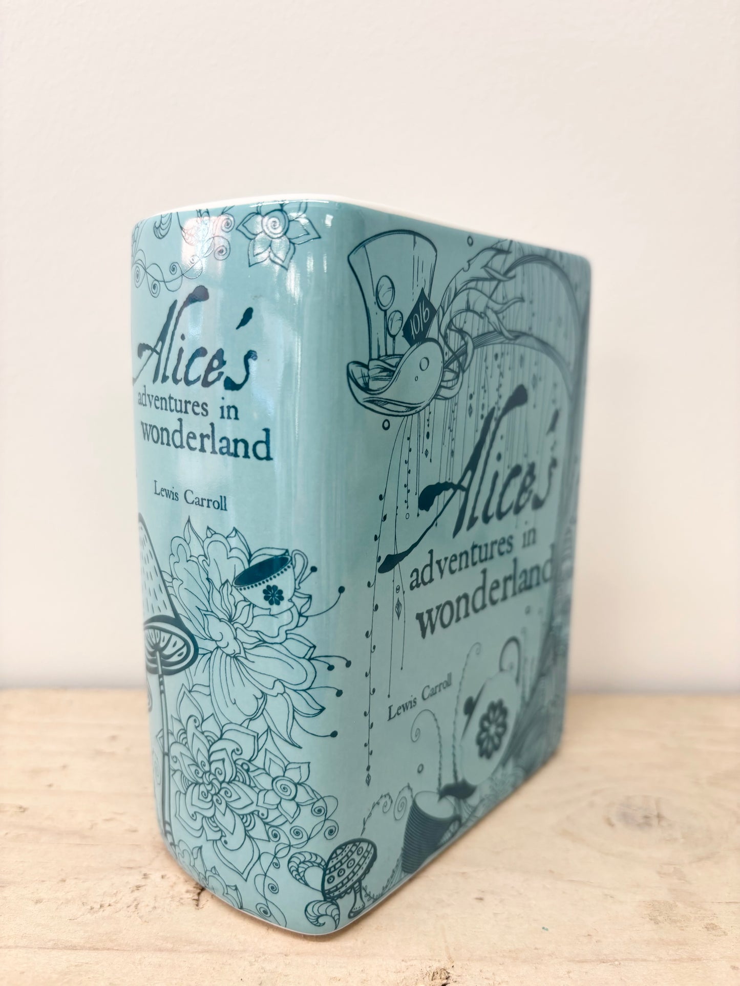 Alice in Wonderland Book Vase