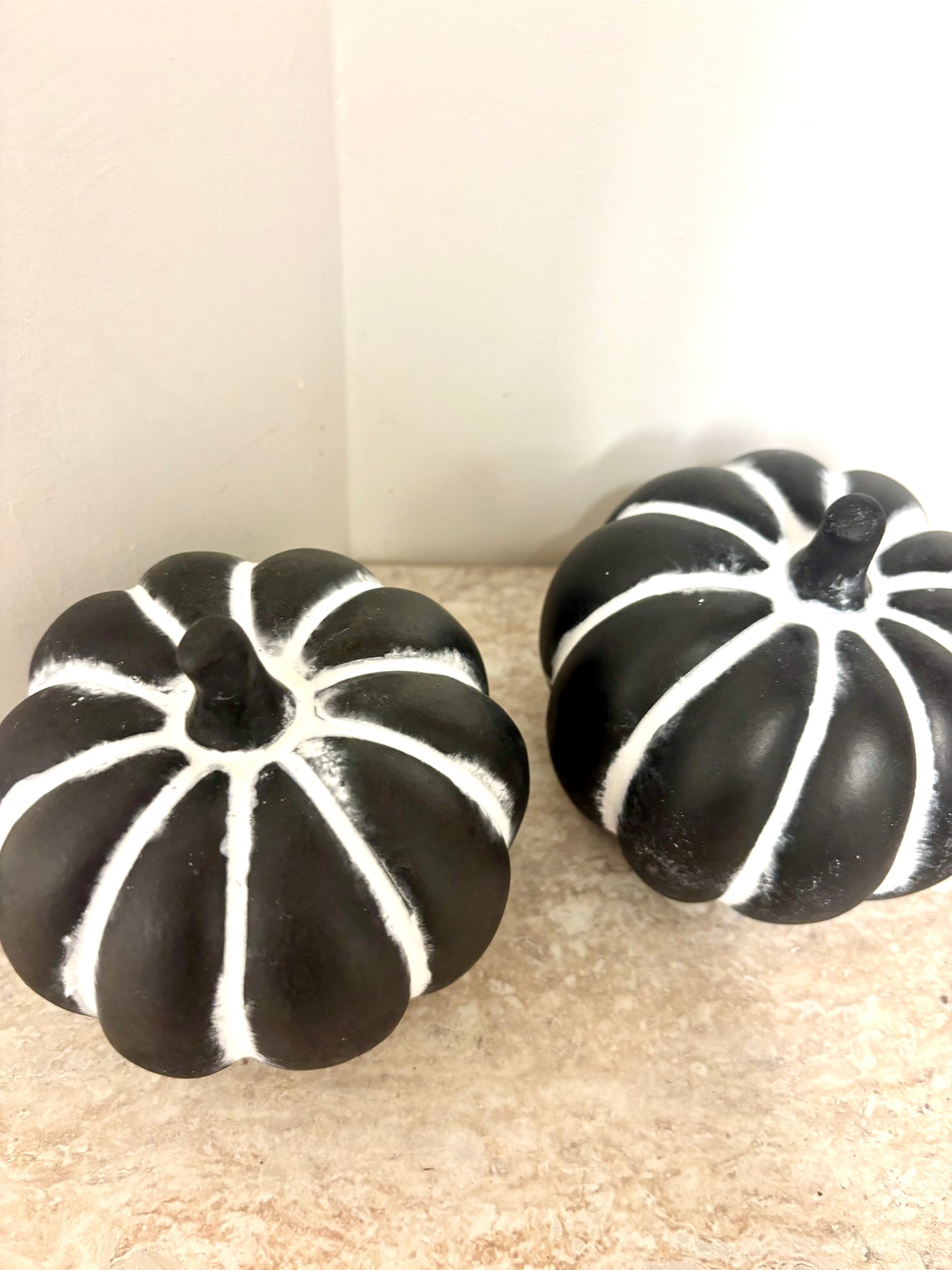 Black cement pumpkin