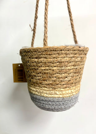 Hanging basket blue medium