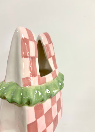 Handbag vase -pink