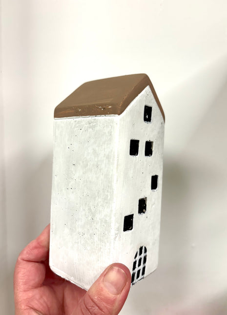 White cement house