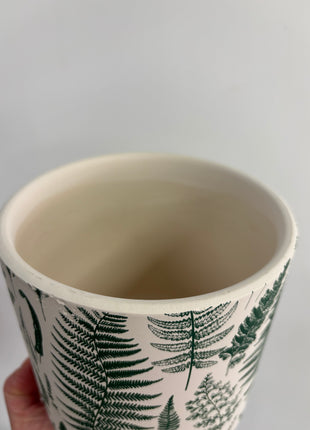 Green leaf pot large