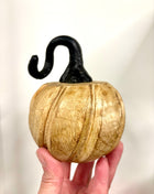 Twisted wood pumpkin