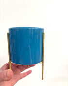Mini blue pot