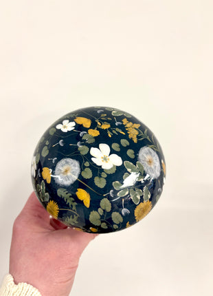 Dark spring wooden mushroom