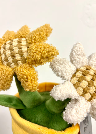 Flowerpot doorstop mustard