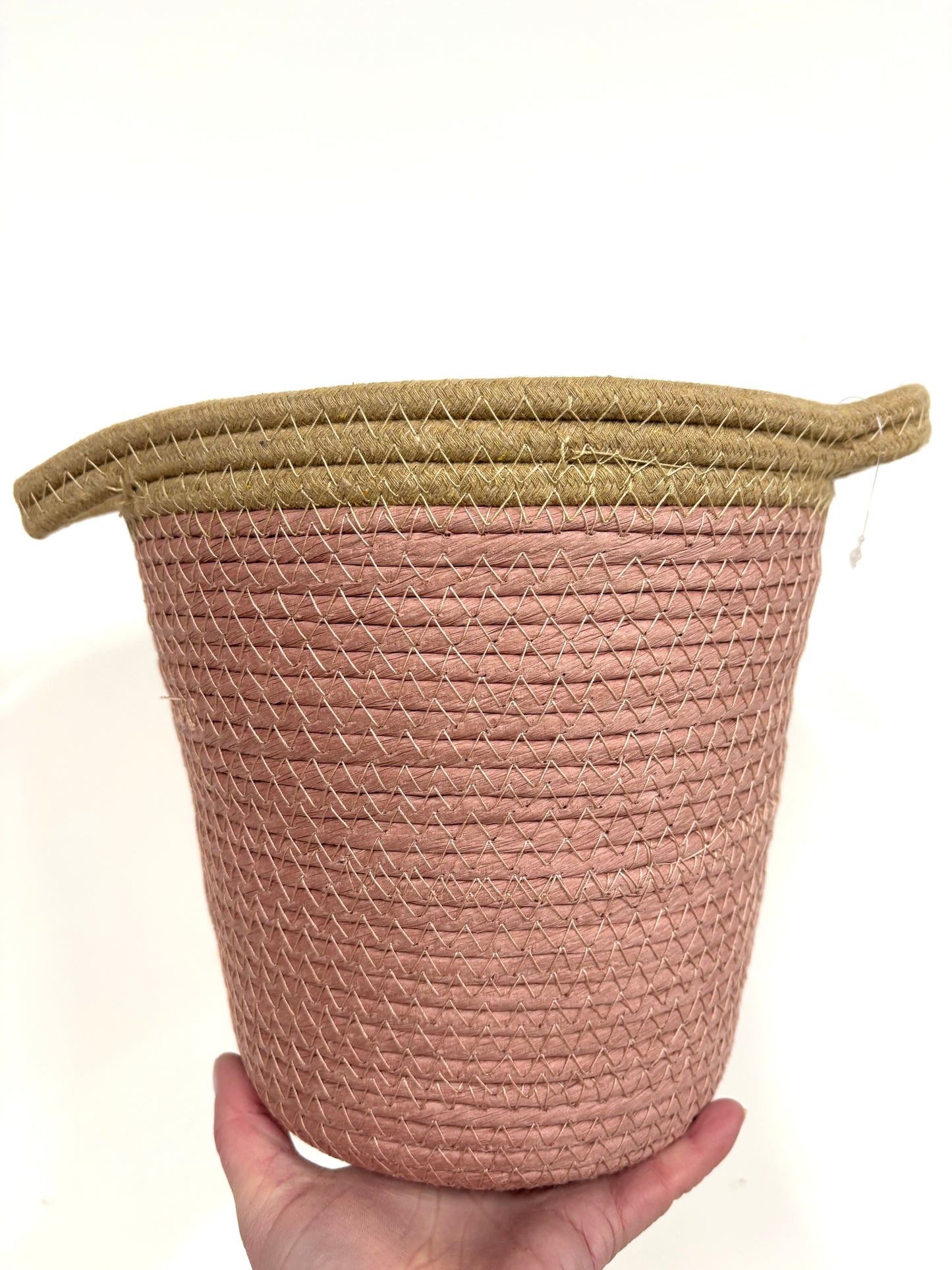 2 handled pink pot