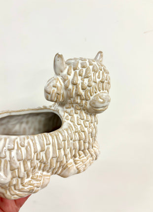 Highland cow pot