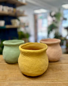 Rustic pot yellow