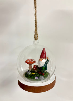 Gnome glass decoration