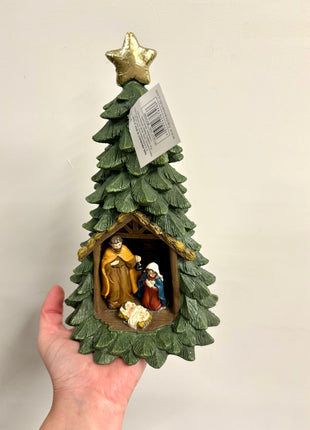 Light up Nativity tree