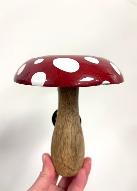 Red wooden mushroom