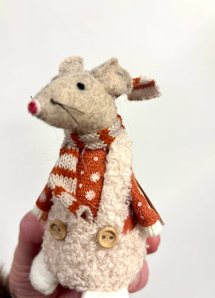 Mouse orange in dungarees