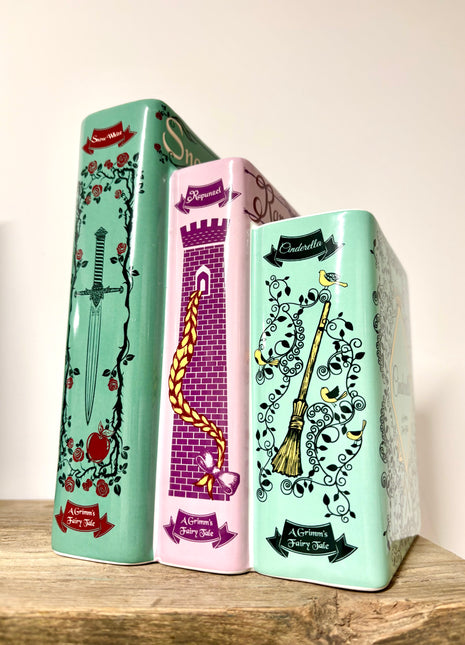 Triple Grimm’s fairy tale book vase