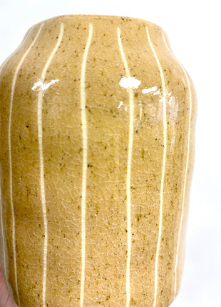 Glazed lined vase
