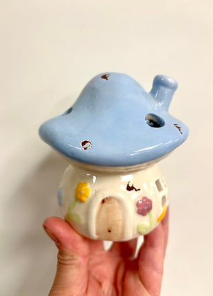 Mushroom house blue