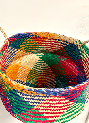 Large rainbow Seagrass basket