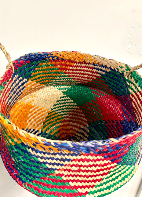 Large rainbow Seagrass basket