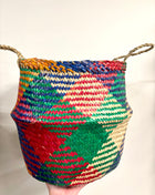 Large rainbow Seagrass basket