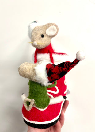 Mice in Santa boot