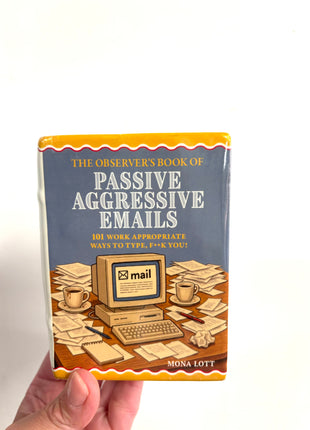 Passive aggressive emails book vase/pen pot