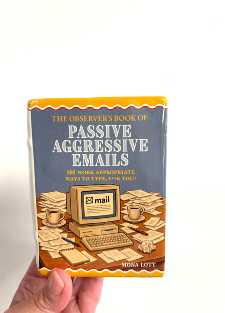 Passive aggressive emails book vase/pen pot