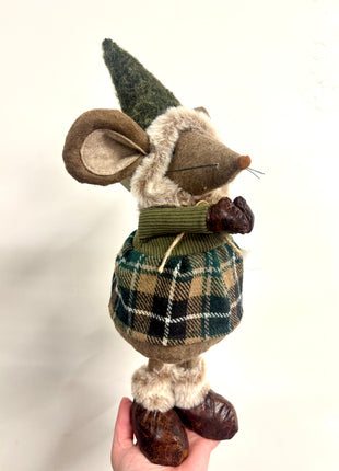 Mouse in tartan dress