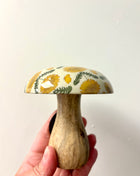 Sunflower wooden mushroom