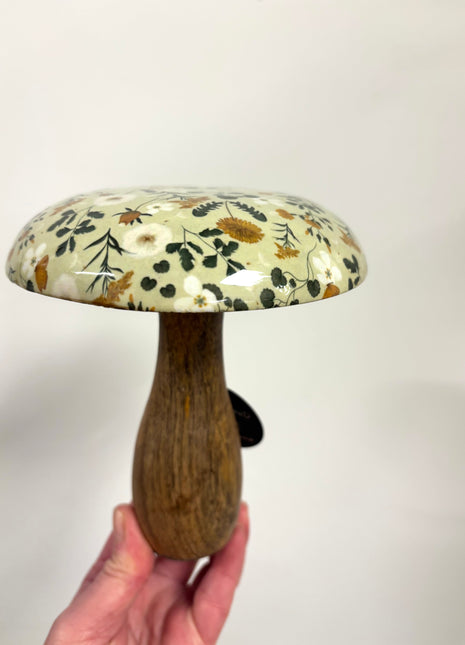 Springtime wooden mushroom