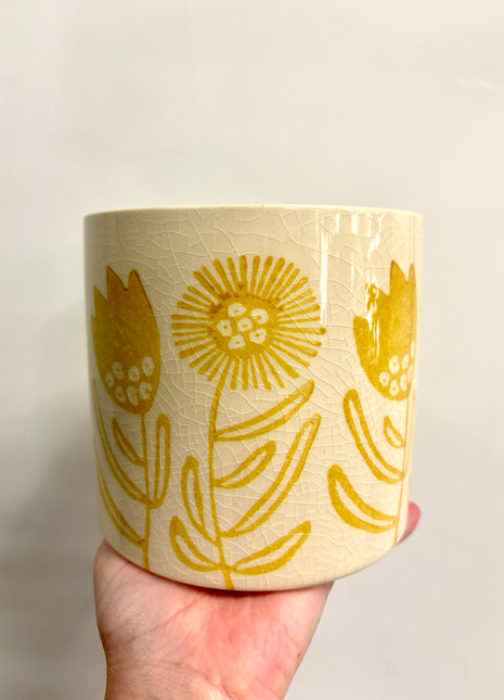 Sunflower plant pot