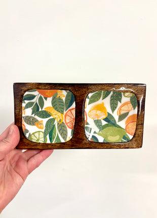 Citrus compartment tray white