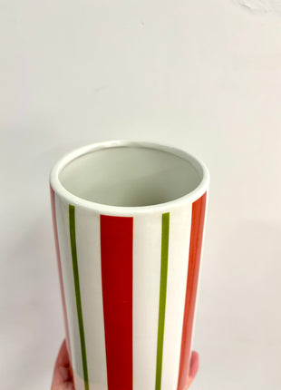 Stripe red vase