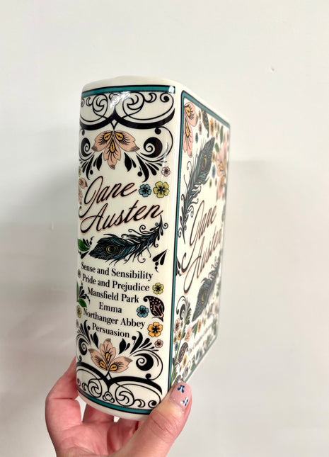 Jane Austen collection book vase