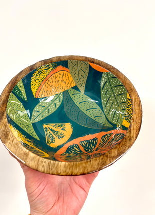 Citrus serving bowl dark
