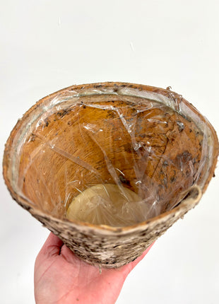 Bark style pot