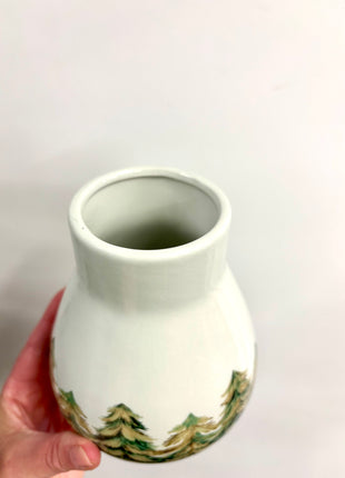 Winter forest vase