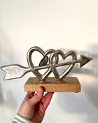 Heart mounted decoration