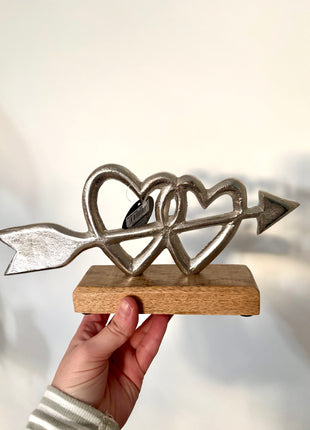 Heart mounted decoration