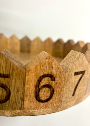 Wooden tray advent calendar