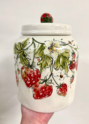 Strawberry jar with lid