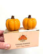 Pumpkin salt and pepper shakers