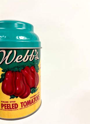 Tomato tin blue lid