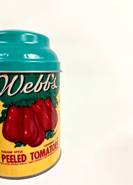 Tomato tin blue lid