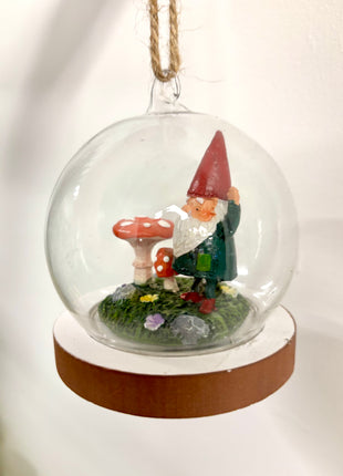Gnome glass decoration