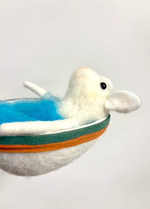 Mouse in a boat