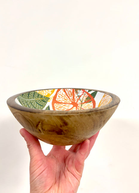 Citrus serving bowl white