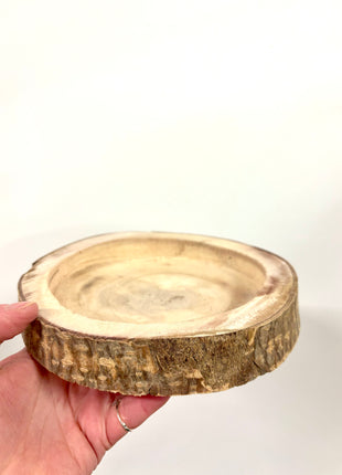 Log slice dish