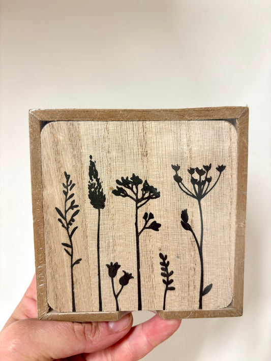 Wooden coaster set in holder